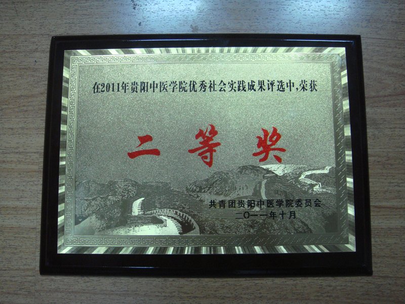 医学人文学院荣获贵阳中医学院2011年优秀社会实践成果二等奖